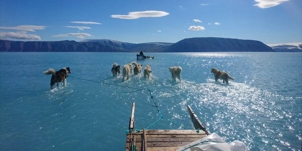 Σοκ για το κλίμα στον πλανήτη: Σε λίγες ώρες έλιωσε το 40% των πάγων της Γροιλανδίας! (εικόνες)